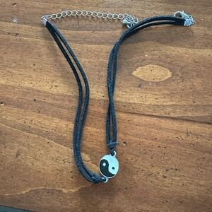 Black Yin Yang Pendant Necklace - Women Jewelry